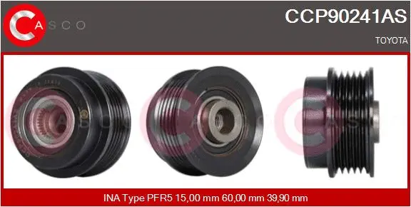 Belt Pulley, alternator (CCP90241AS)