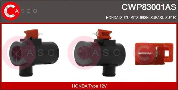 Washer Fluid Pump, window cleaning (CWP83001AS)