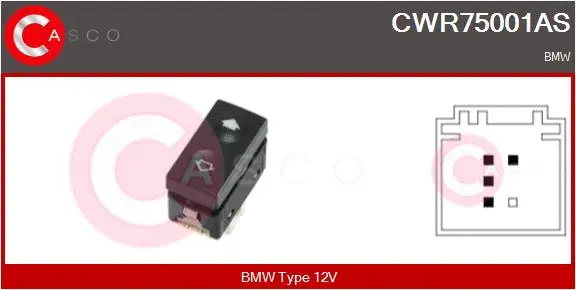 Switch, window regulator (CWR75001AS)