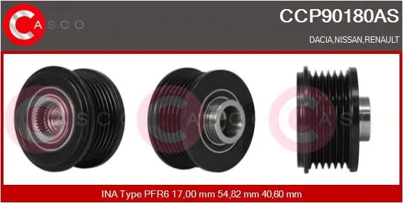 Belt Pulley, alternator (CCP90180AS)
