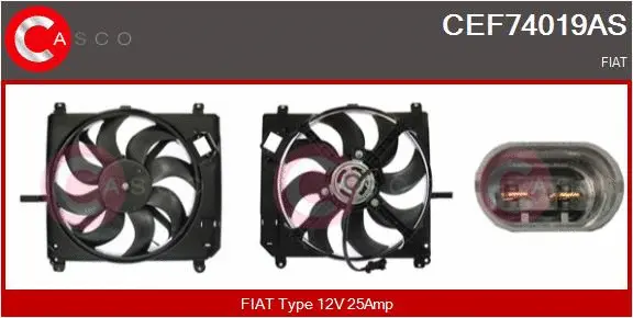 Electric Motor, radiator fan (CEF74019AS)