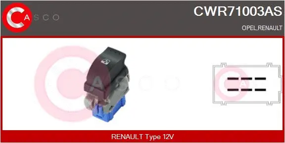 Switch, window regulator (CWR71003AS)