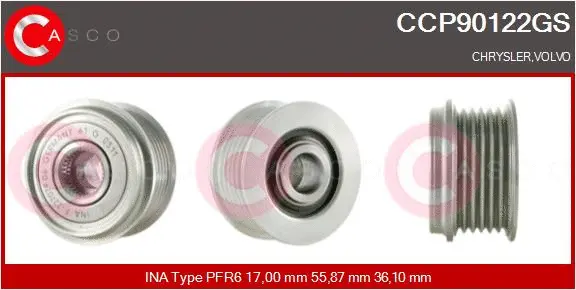 Belt Pulley, alternator (CCP90122GS)