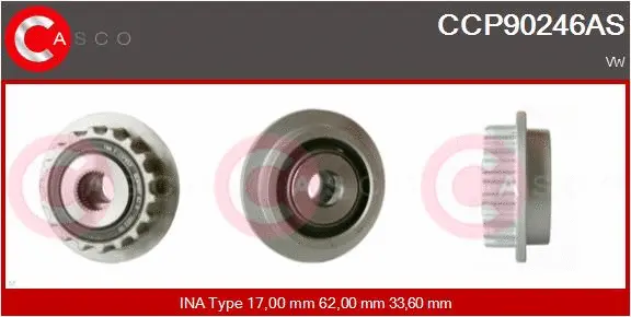 Belt Pulley, alternator (CCP90246AS)
