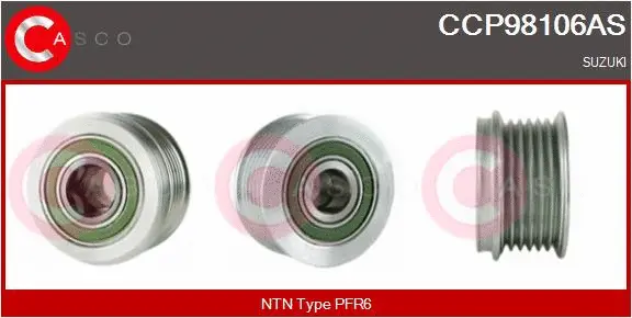 Belt Pulley, alternator (CCP98106AS)