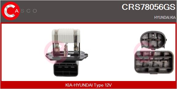 Series resistor, electric motor (radiator fan) (CRS78056GS)