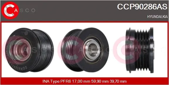 Belt Pulley, alternator (CCP90286AS)
