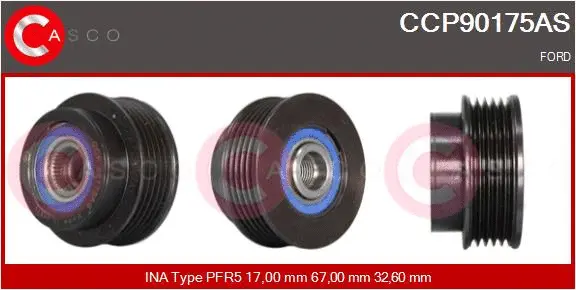 Belt Pulley, alternator (CCP90175AS)