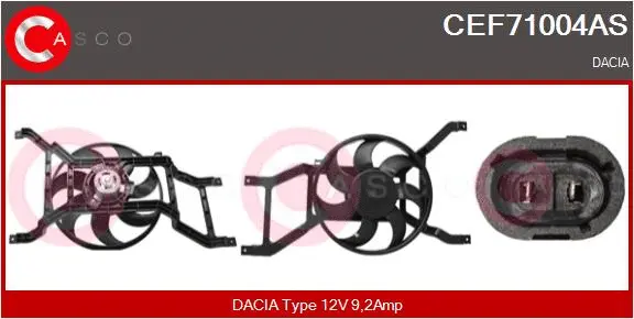 Electric Motor, radiator fan (CEF71004AS)