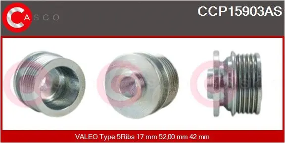 Belt Pulley, alternator (CCP15903AS)