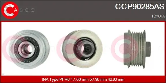 Belt Pulley, alternator (CCP90285AS)