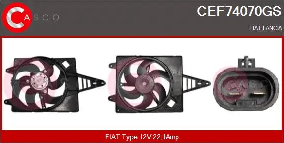 Electric Motor, radiator fan (CEF74070GS)
