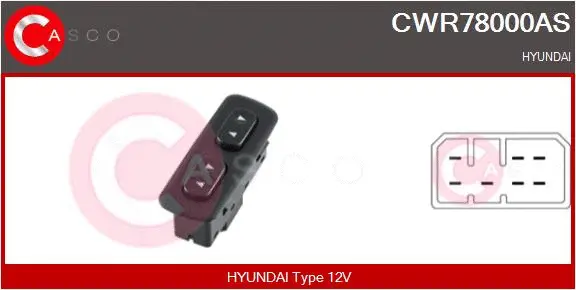 Switch, window regulator (CWR78000AS)