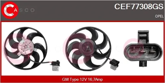 Fan, engine cooling (CEF77308GS)