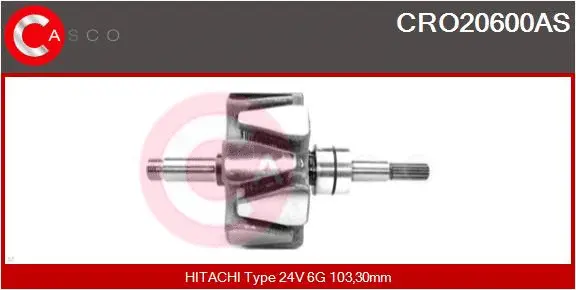 Rotor, alternator (CRO20600AS)