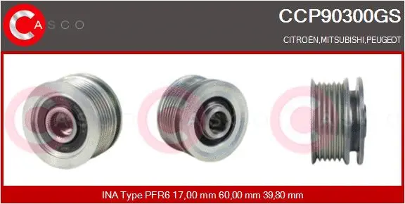 Belt Pulley, alternator (CCP90300GS)