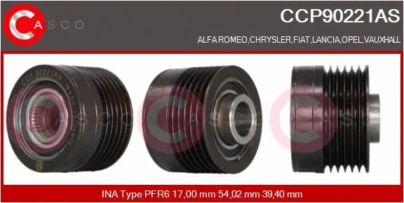 Belt Pulley, alternator (CCP90221AS)
