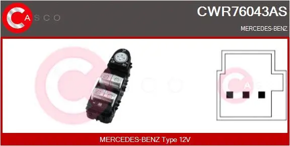 Switch, window regulator (CWR76043AS)