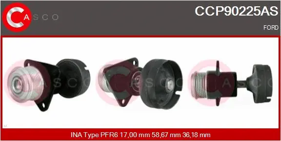 Belt Pulley, alternator (CCP90225AS)