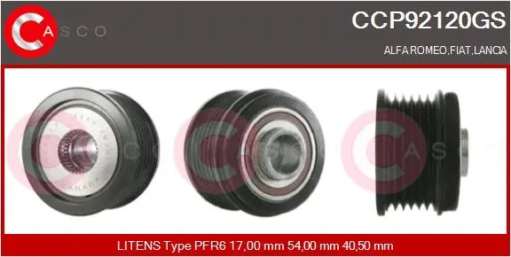 Belt Pulley, alternator (CCP92120GS)