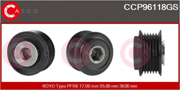 Belt Pulley, alternator (CCP96118GS)