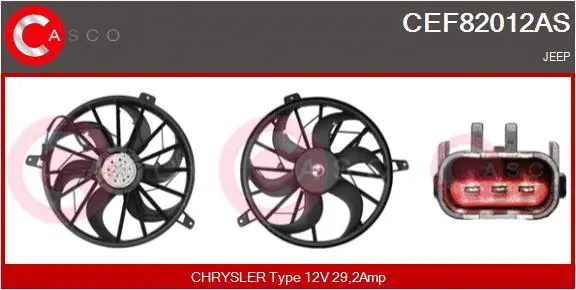 Electric Motor, radiator fan (CEF82012AS)