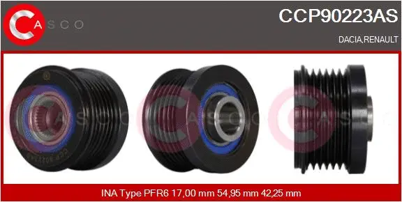 Belt Pulley, alternator (CCP90223AS)