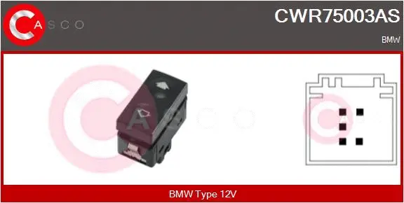 Switch, window regulator (CWR75003AS)