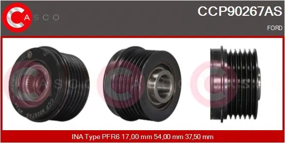 Belt Pulley, alternator (CCP90267AS)
