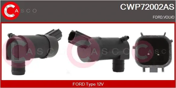 Washer Fluid Pump, window cleaning (CWP72002AS)