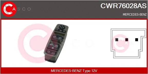 Switch, window regulator (CWR76028AS)