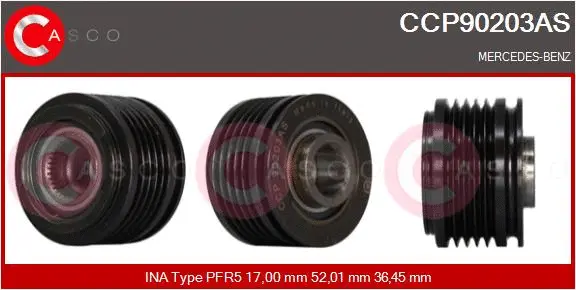 Belt Pulley, alternator (CCP90203AS)