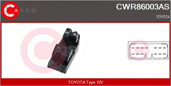 Switch, window regulator (CWR86003AS)