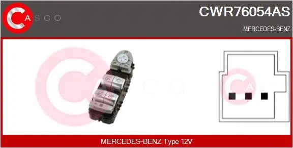 Switch, window regulator (CWR76054AS)