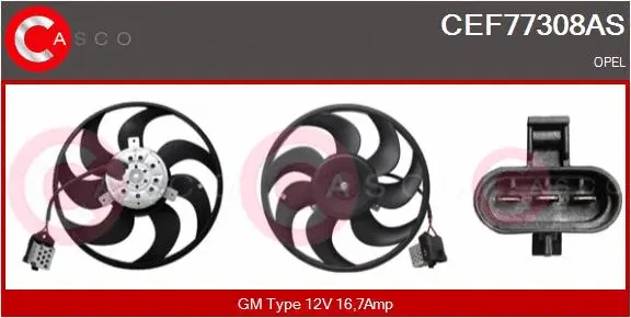 Fan, engine cooling (CEF77308AS)