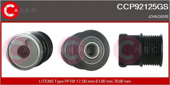 Belt Pulley, alternator (CCP92125GS)