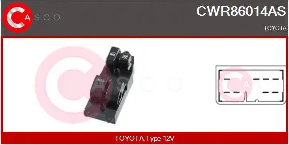 Switch, window regulator (CWR86014AS)