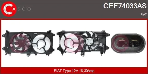 Electric Motor, radiator fan (CEF74033AS)