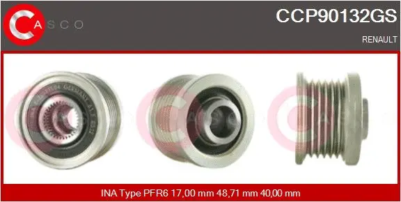 Belt Pulley, alternator (CCP90132GS)
