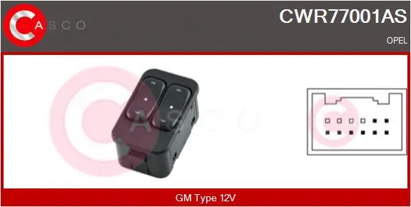 Switch, window regulator (CWR77001AS)