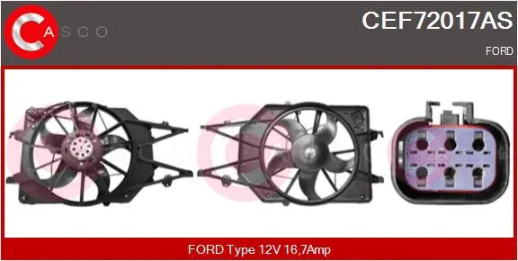 Electric Motor, radiator fan (CEF72017AS)