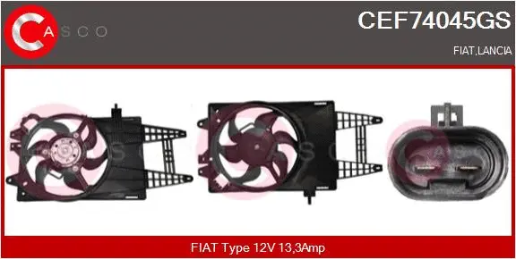 Electric Motor, radiator fan (CEF74045GS)