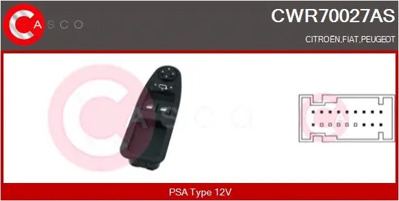 Switch, window regulator (CWR70027AS)