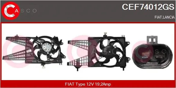 Electric Motor, radiator fan (CEF74012GS)