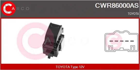 Switch, window regulator (CWR86000AS)