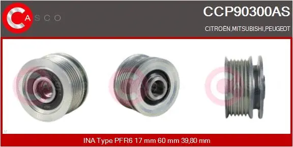 Belt Pulley, alternator (CCP90300AS)