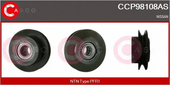 Belt Pulley, alternator (CCP98108AS)