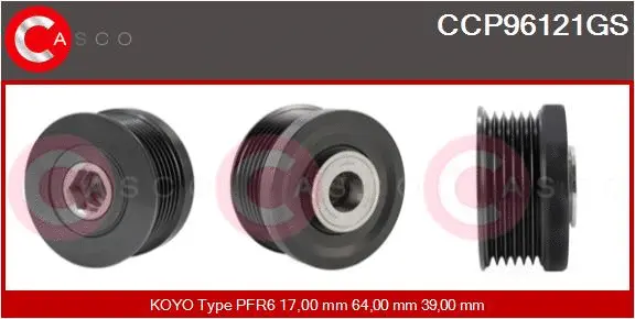 Belt Pulley, alternator (CCP96121GS)