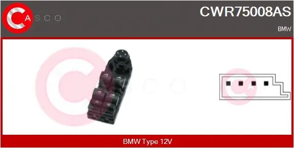 Switch, window regulator (CWR75008AS)