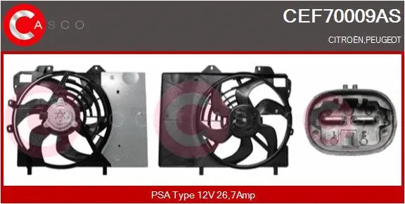 Electric Motor, radiator fan (CEF70009AS)